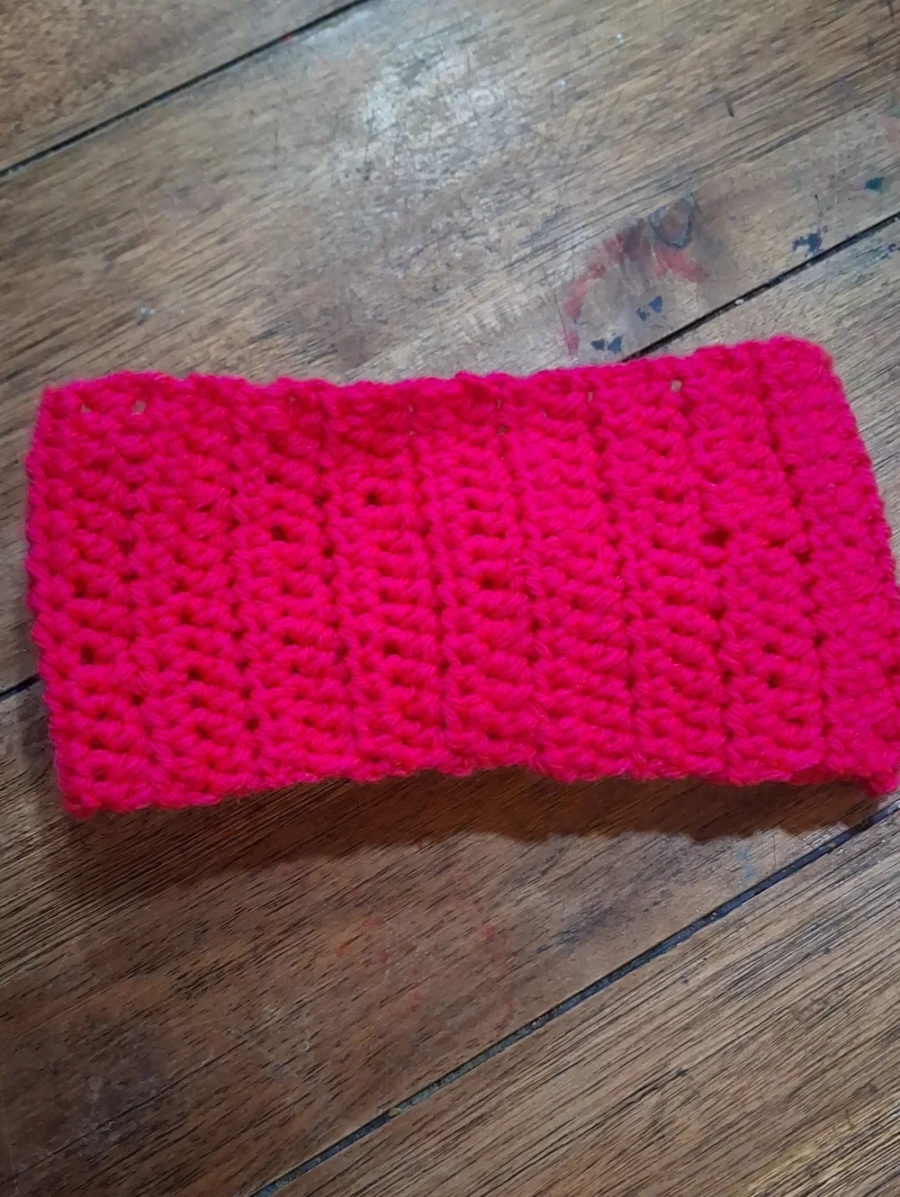 Adult/teen Bright Pink Crocheted Headband with Bow